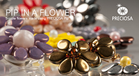 Цветы из бусин Пип Flowers made from Pip beads