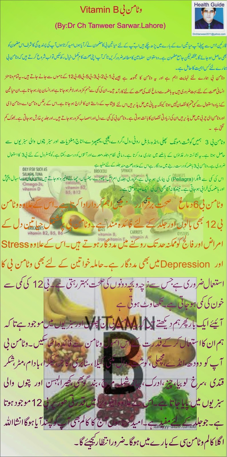 Health for Men & Women Why I need Vitamin B complex in urdu