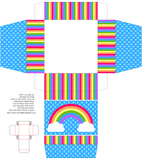 rainbow printable box