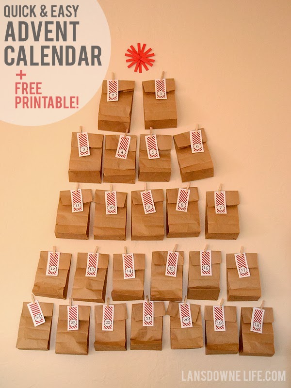 Advent Calendar Diy Kids : Last minute diy advent calendar free printable number Advent Calendar Diy Kids : Last minute diy advent calendar free printable number