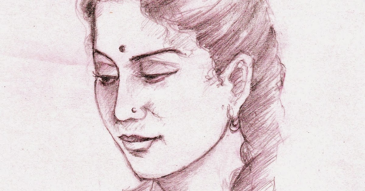 Sketches and Drawings Traditional Telugu girl My pencil sketch