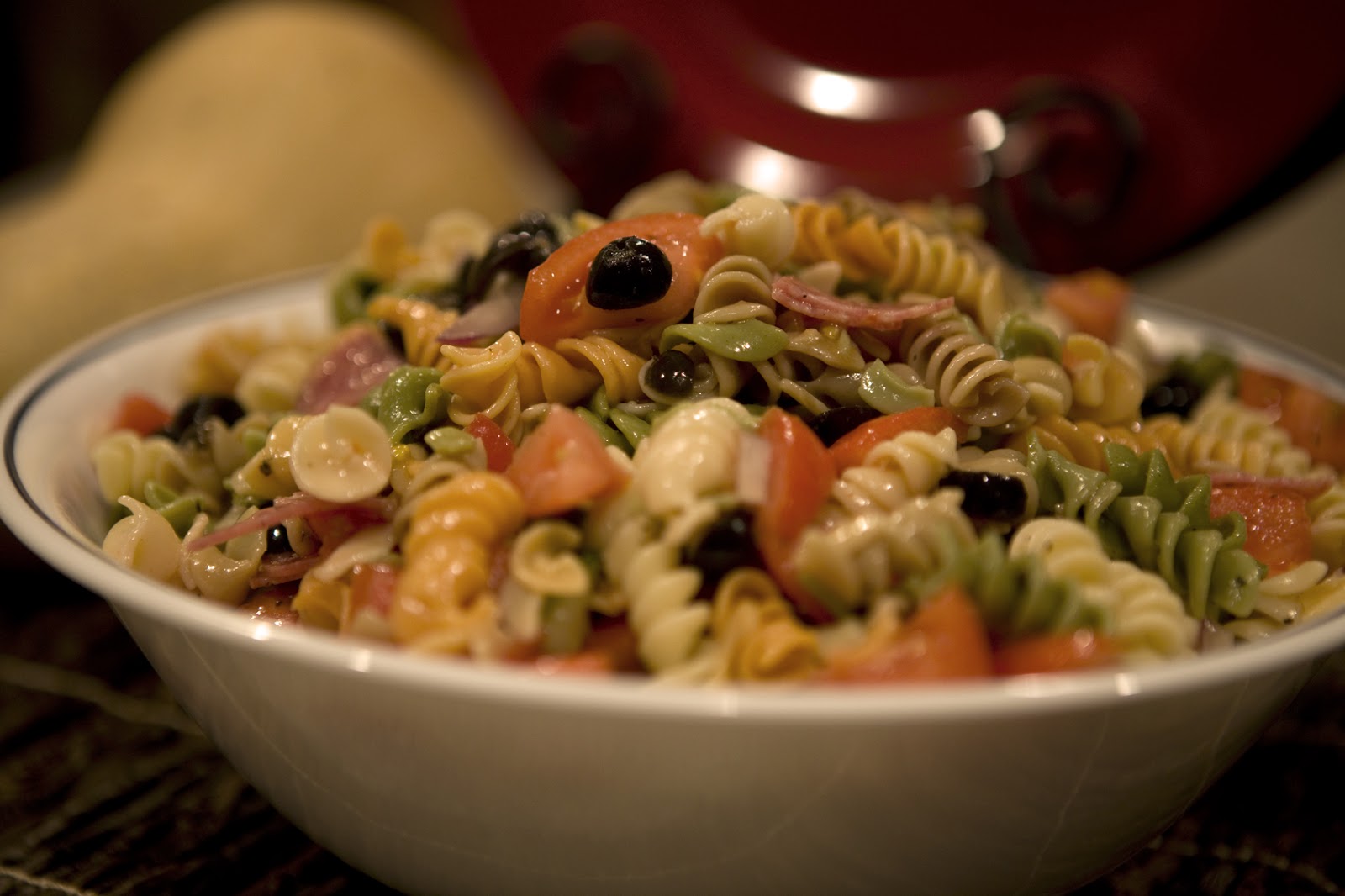 Feeding the Masses Salami Garden Pasta Salad