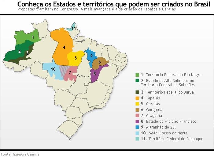Blog do Emanuel Costa: Mapa do Brasil pode pular de 26 para 33 Estados