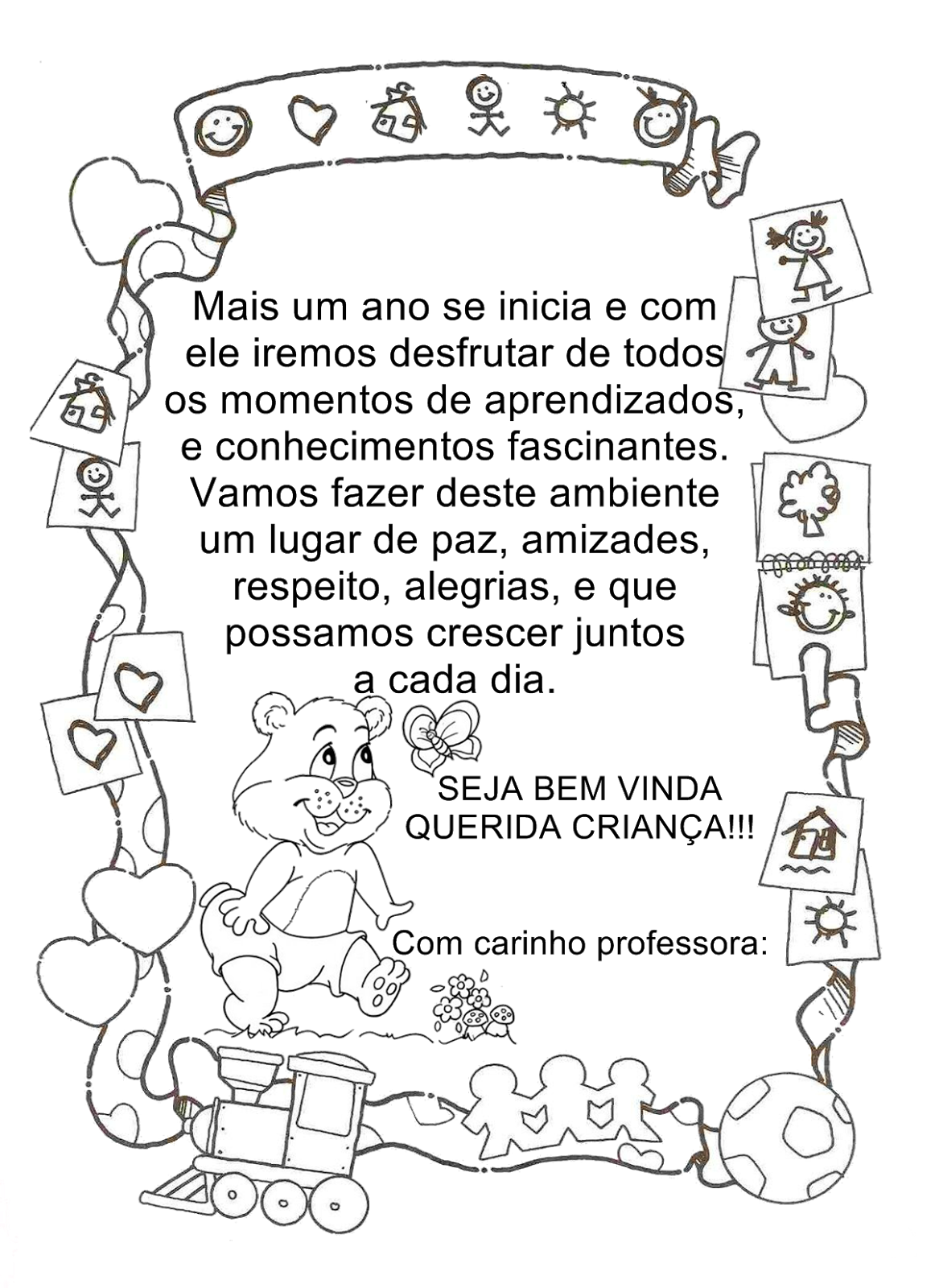 Professora Juce: Para o Caderno de Recados na Educação Infantil