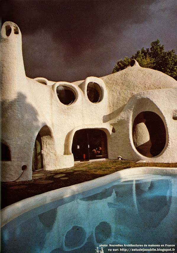 Anières (Canton de Genève, Suisse) - Habitation Sculpture  Architecte: Daniel Grataloup  Ingénieur: J.M Yokoyama  Construction: 1972 