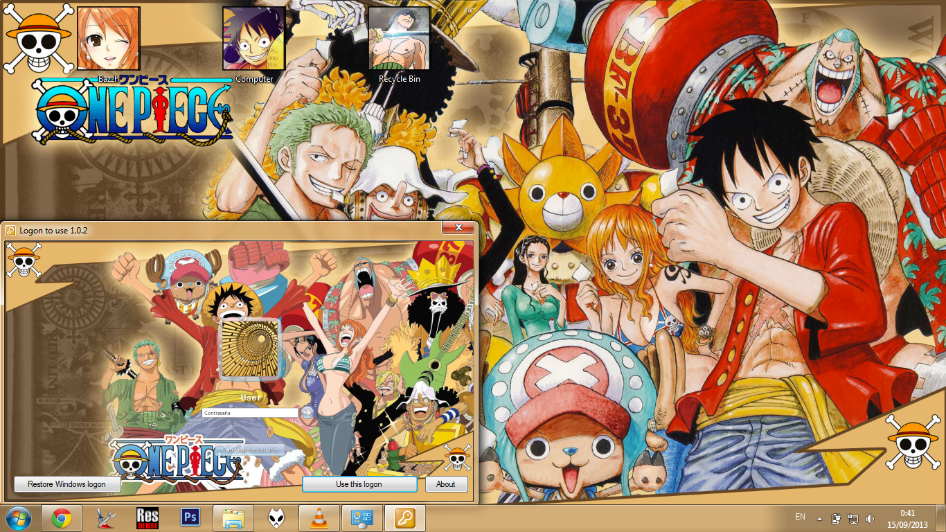One piece window theme One piece window theme