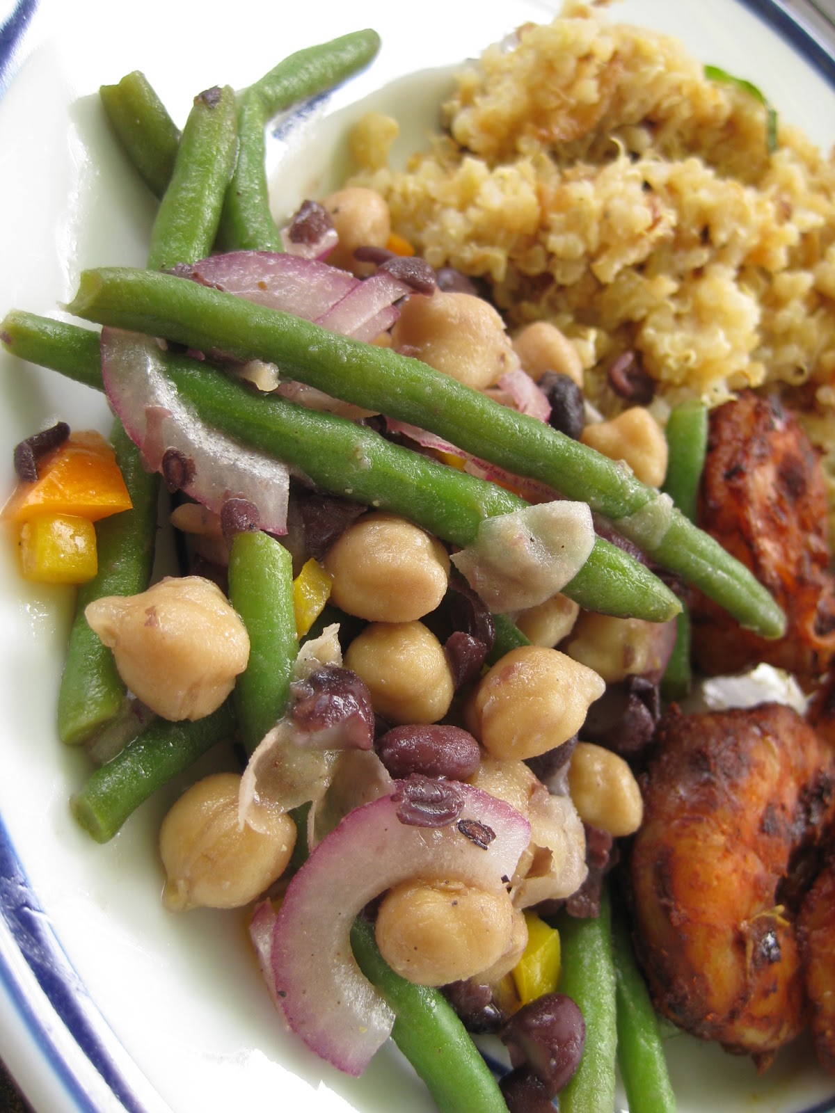Sweet Peas and Pumpkins Marinated Green Bean and Red Onion Salad
