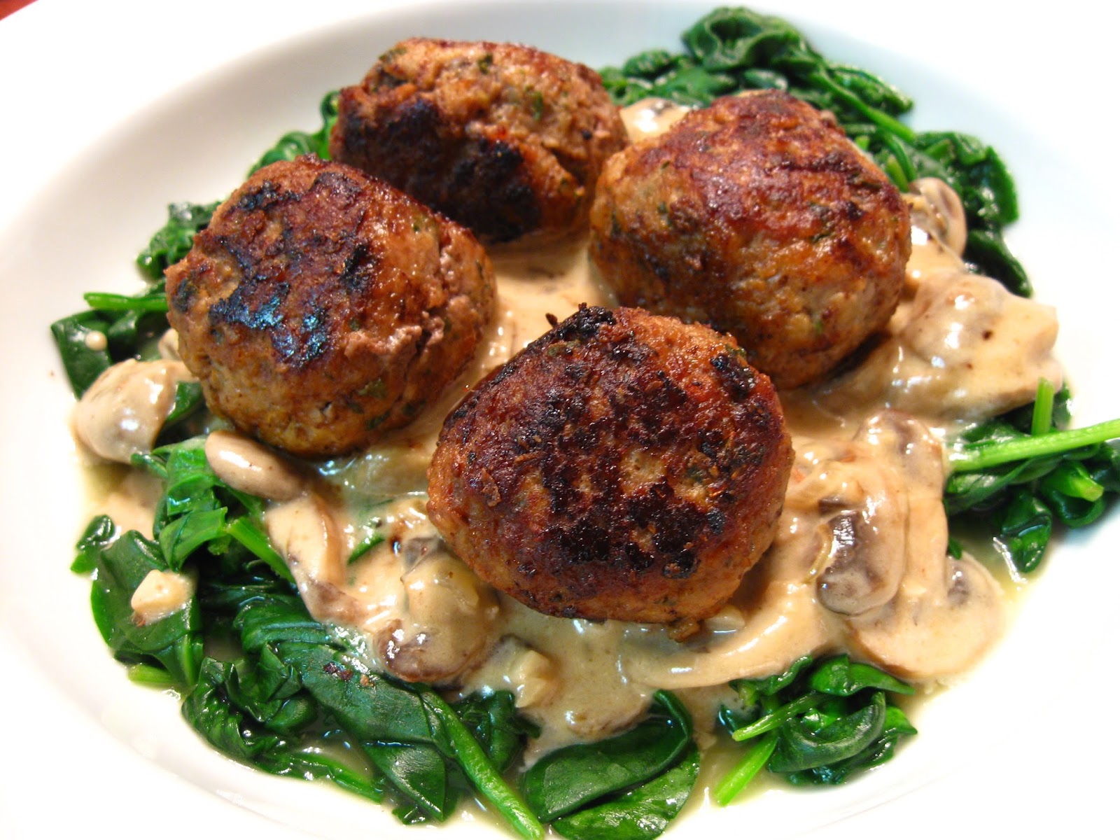 Cooking From Scratch Lamb Meatballs with Mushroom Gravy