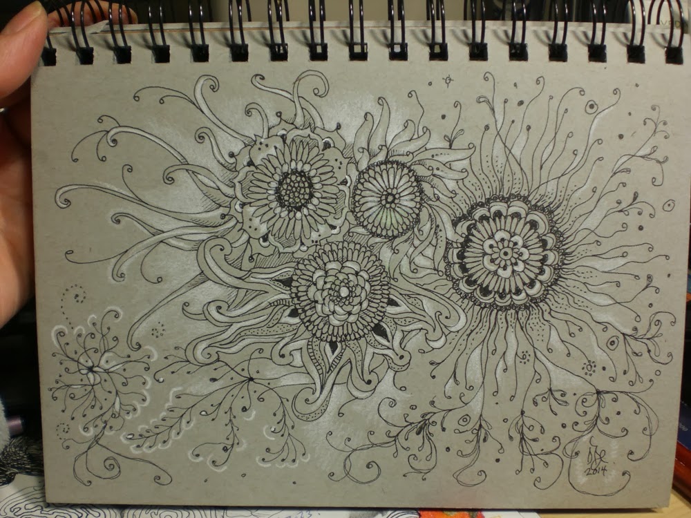 . My Drawing Journal Drawings on Toned gray sketch paper