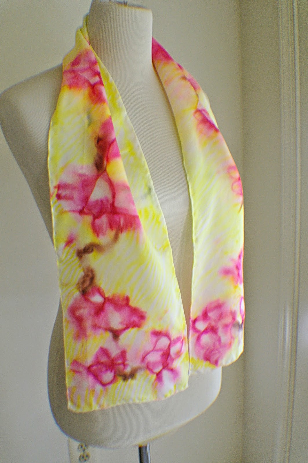 Sue Runyon Designs Playing Around Hand Painted Silk Scarf