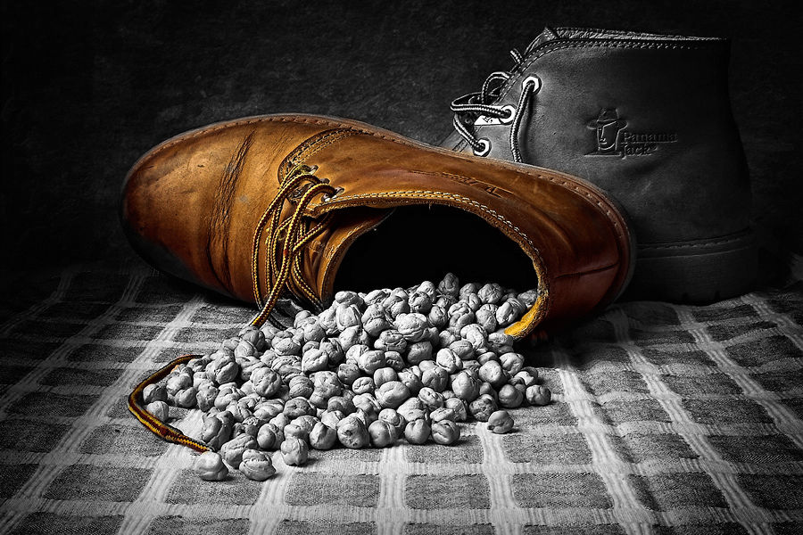 Still life black and white photography with color Black and White