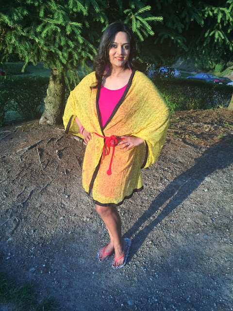 how to wear a scarf as a dress, how to wear scarfs differently, yellow scarf, scarf DIY, ananya kiran, indian fashion blogger