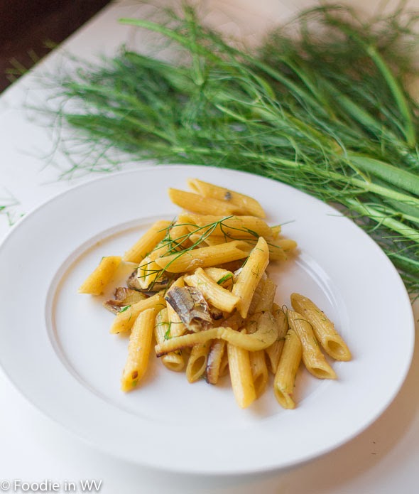 Caramelized Fennel, Celery, and Sardine Pasta