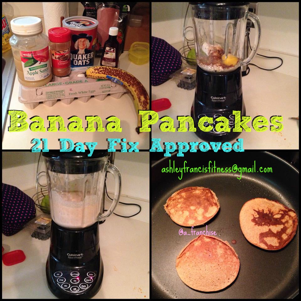 The Sweatiest Thing Banana Pancakes No Flour 21 Day Fix Approved