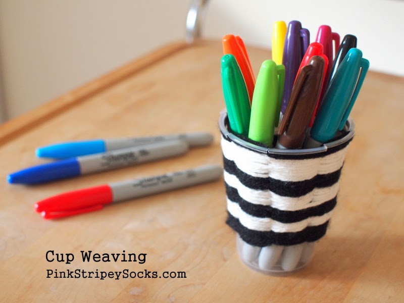 Cup Weaving Tutorial Pink Stripey Socks