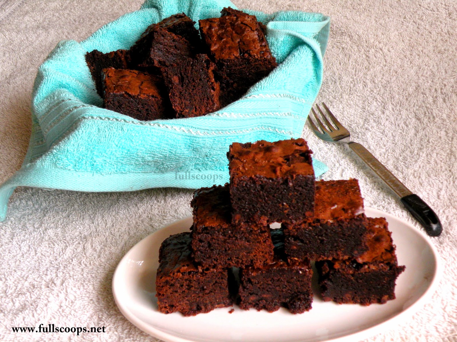 Triple Chocolate Fudge Brownies Full Scoops A food blog with easy
