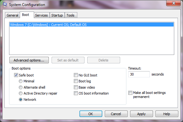 safe boot windows 7 dell