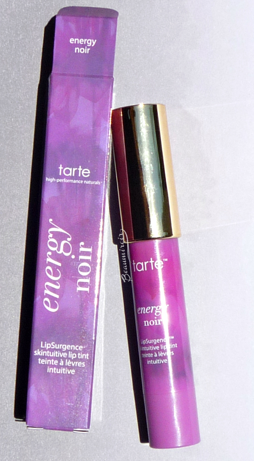 Tarte Energy Noir LipSurgence Skintuitive Lip Tint: review, photos, swatches