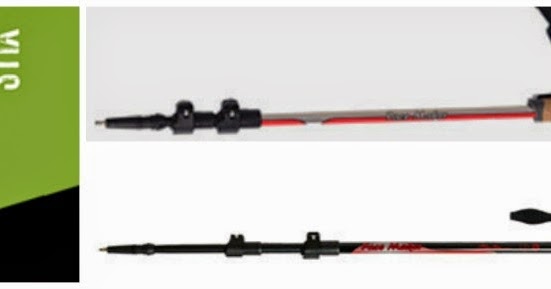 Pair of PaceMaker Stix Flip-Lock "Expedition" Trekking Poles with Attachments 