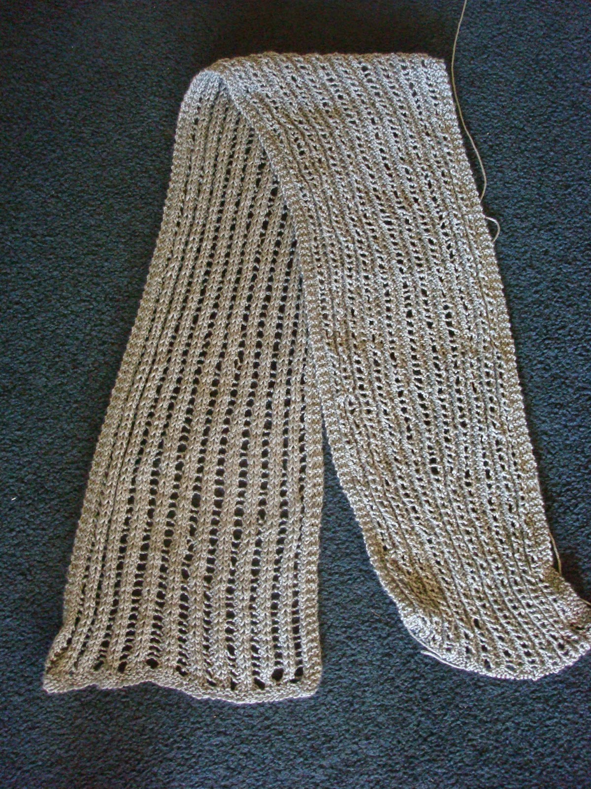 Knice Knitties Christina’s Ribbed Lace Scarf