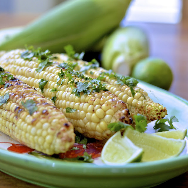 Grilled Corn with Ancho Chili Butter and Fresh Lime Virtually Homemade Grilled Corn with