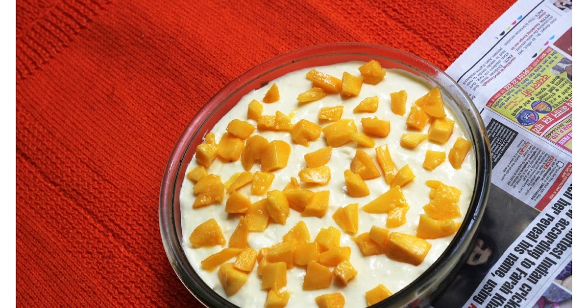 Eggless Mango Oreo Cheesecake (or Strawberry)