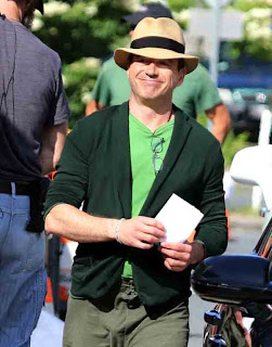 Robert Downey Jr a happy chappy in green Robert Downey Jr a happy chappy in green