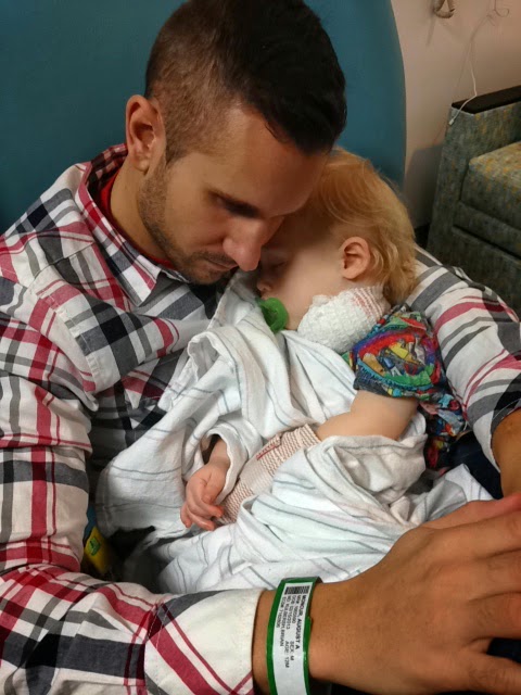 Daddy and Amari after Surgery