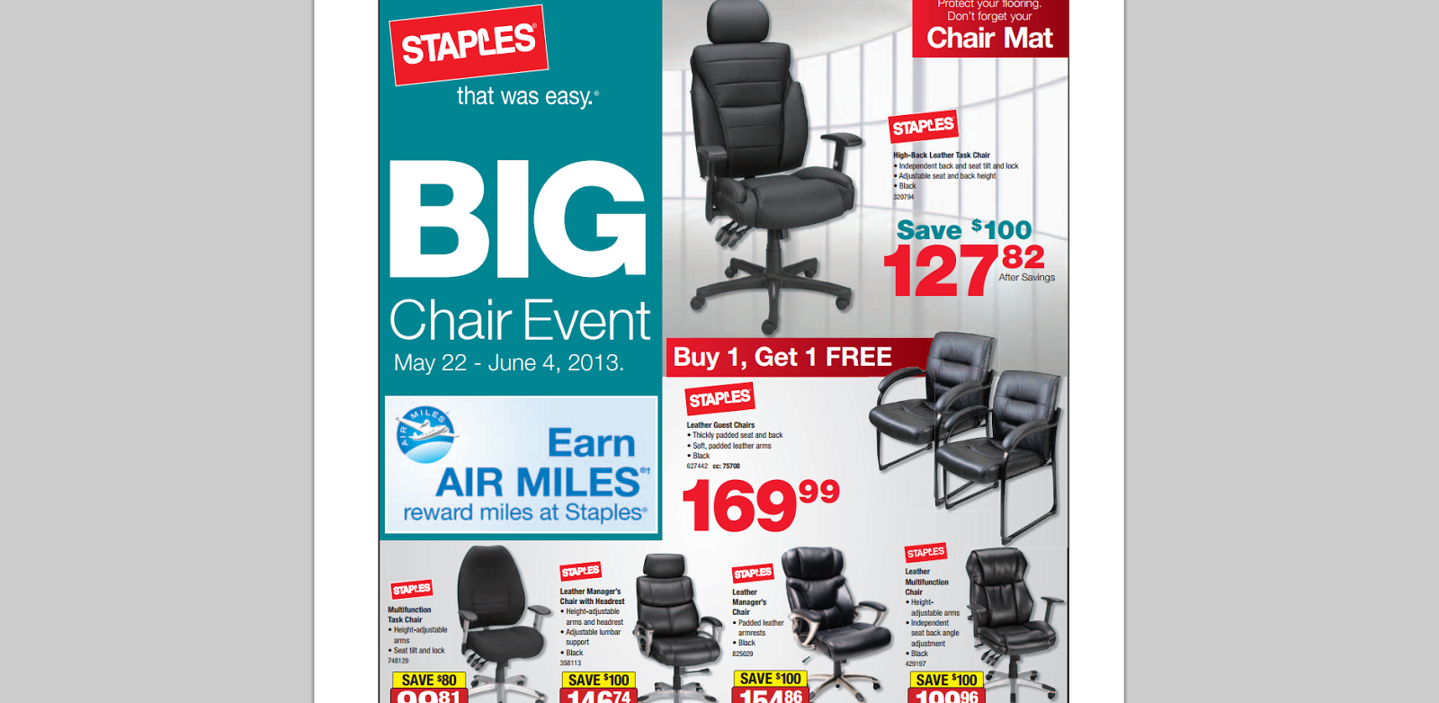 Staples Big Chair Event