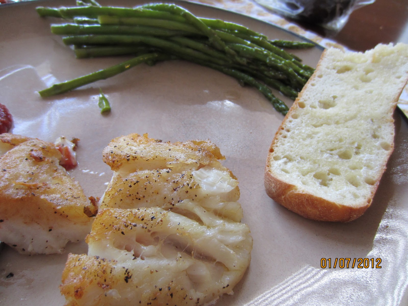 Easy Peasy PanFried, OvenRoasted Grouper + Asparagus