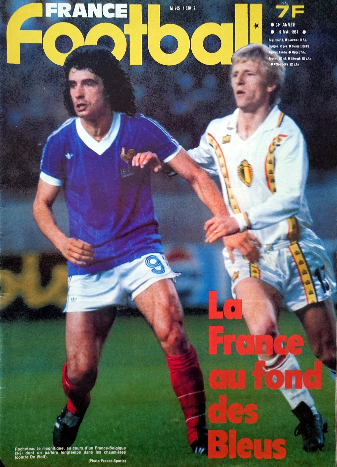 FRANCEBelgique 1981. THE VINTAGE FOOTBALL CLUB