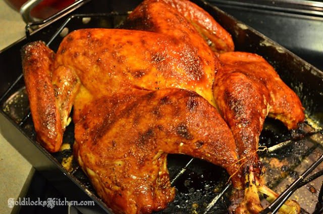 Butterflied Turkey with Cranberry Molasses Glaze- The Goldilocks Kitchen