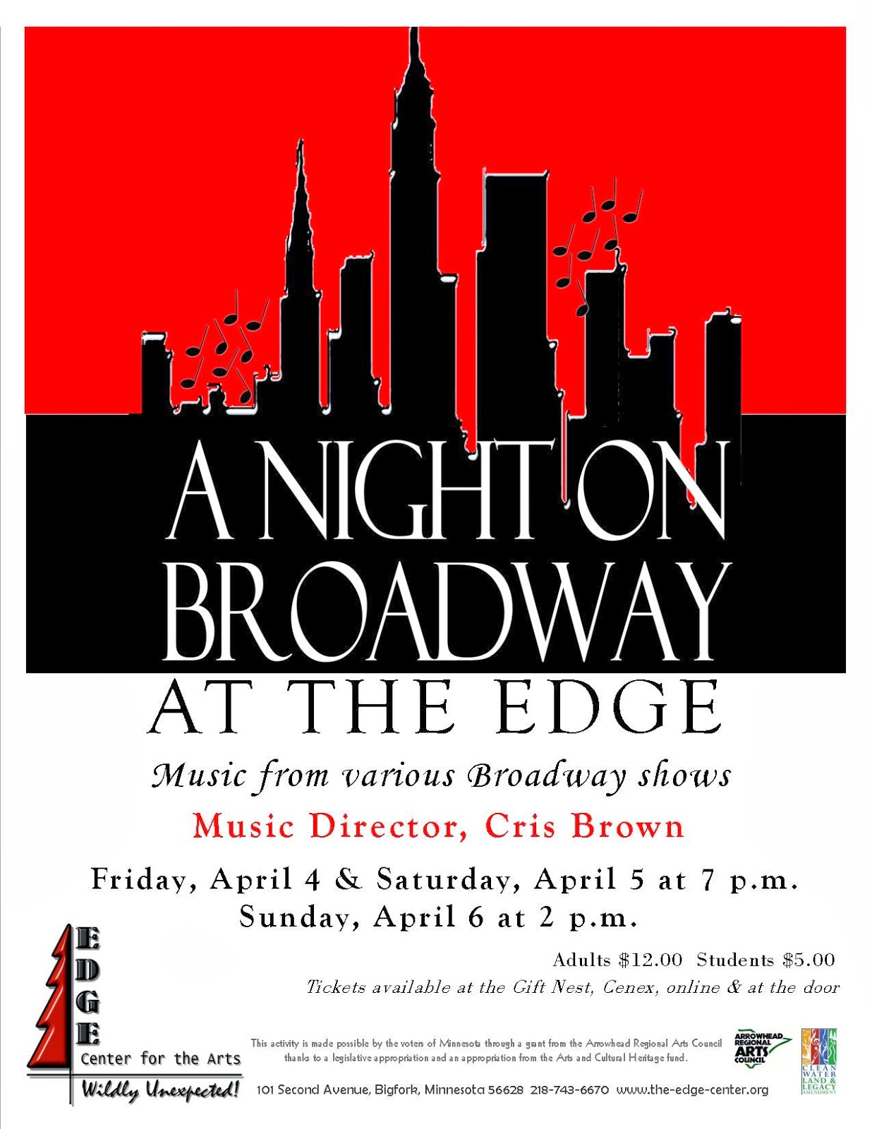 Edge Center for the Arts Broadway Music Past and Present Can Warm Your