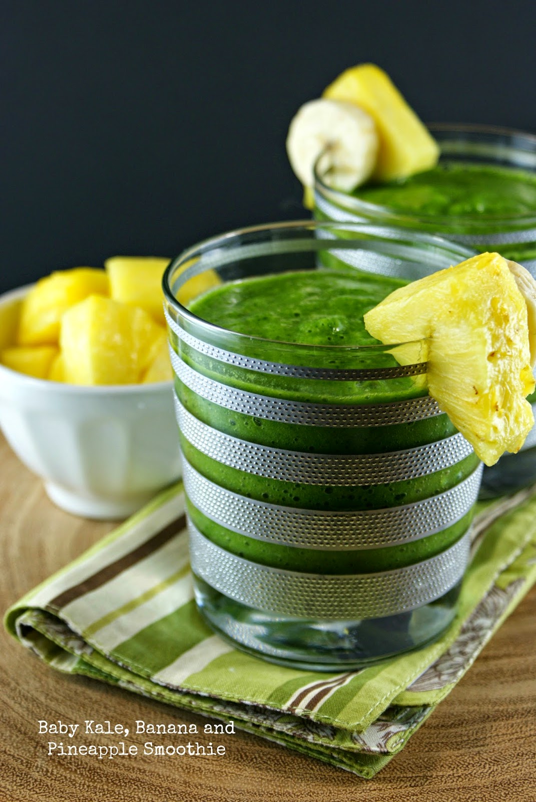 Authentic Suburban Gourmet Baby Kale, Banana and Pineapple Smoothie + 2 Bonus DOLE Smoothie Recipes