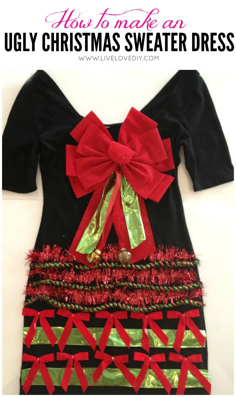 black christmas sweater dress