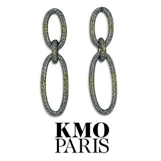 KMO PARIS Gold Link Earrings  