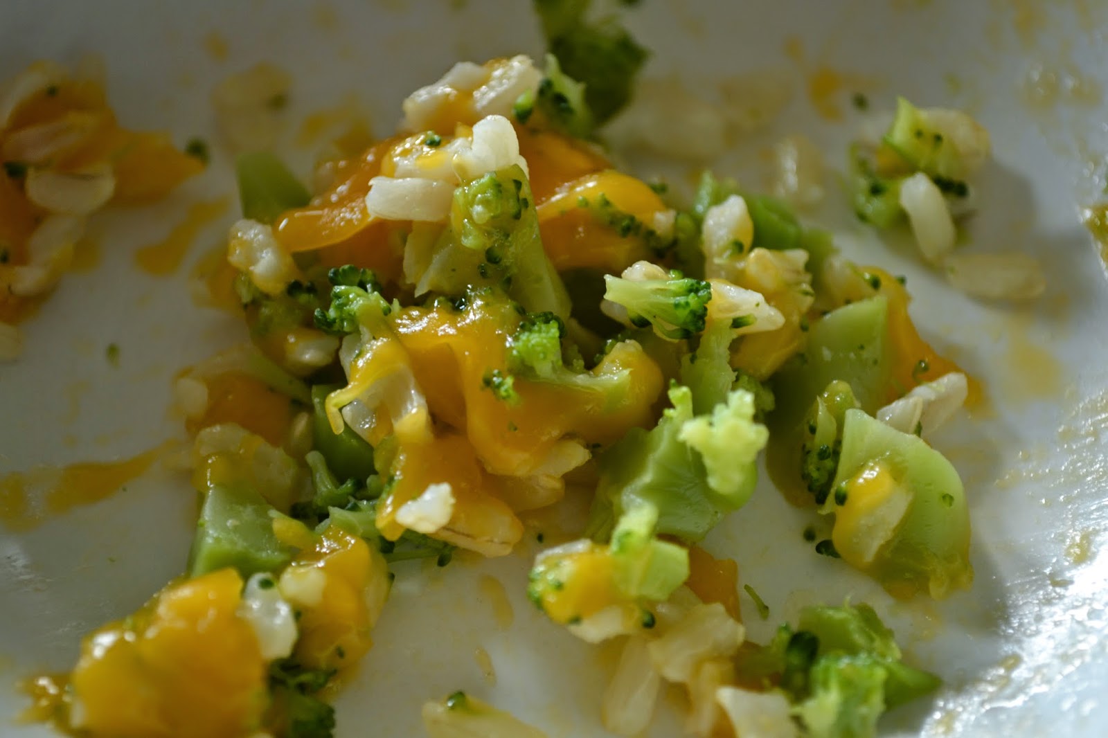 Cheesy Broccoli Rice for a Toddler