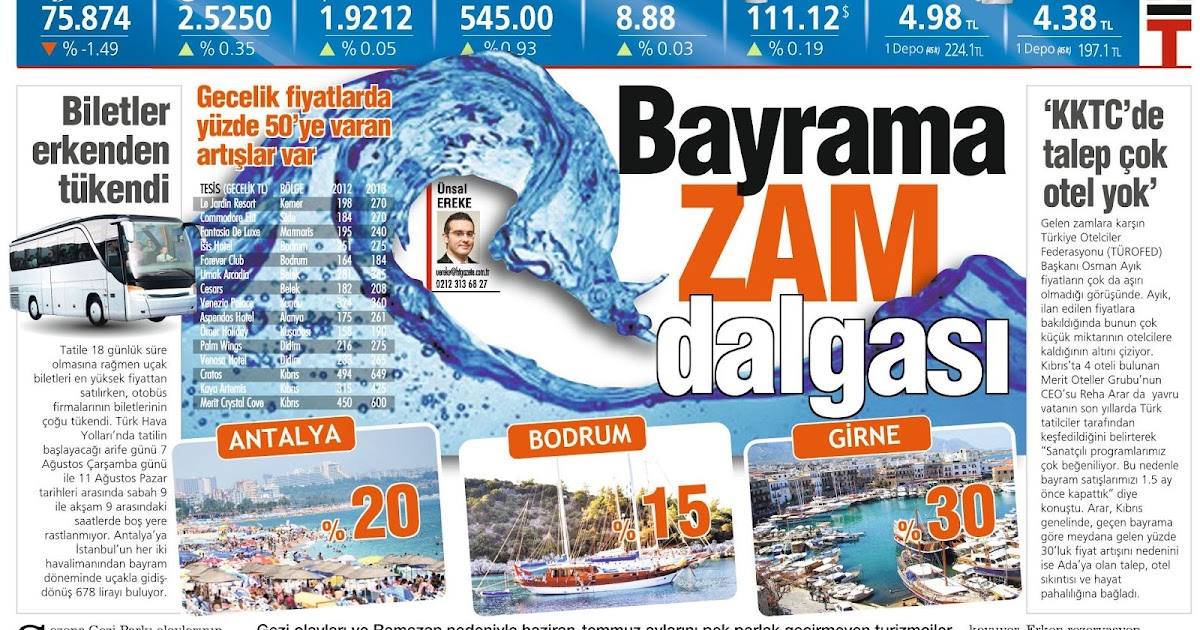 Unsallo otelciler bayram fırsatını kaçırmadı, tatil fiyatı geçen yıla