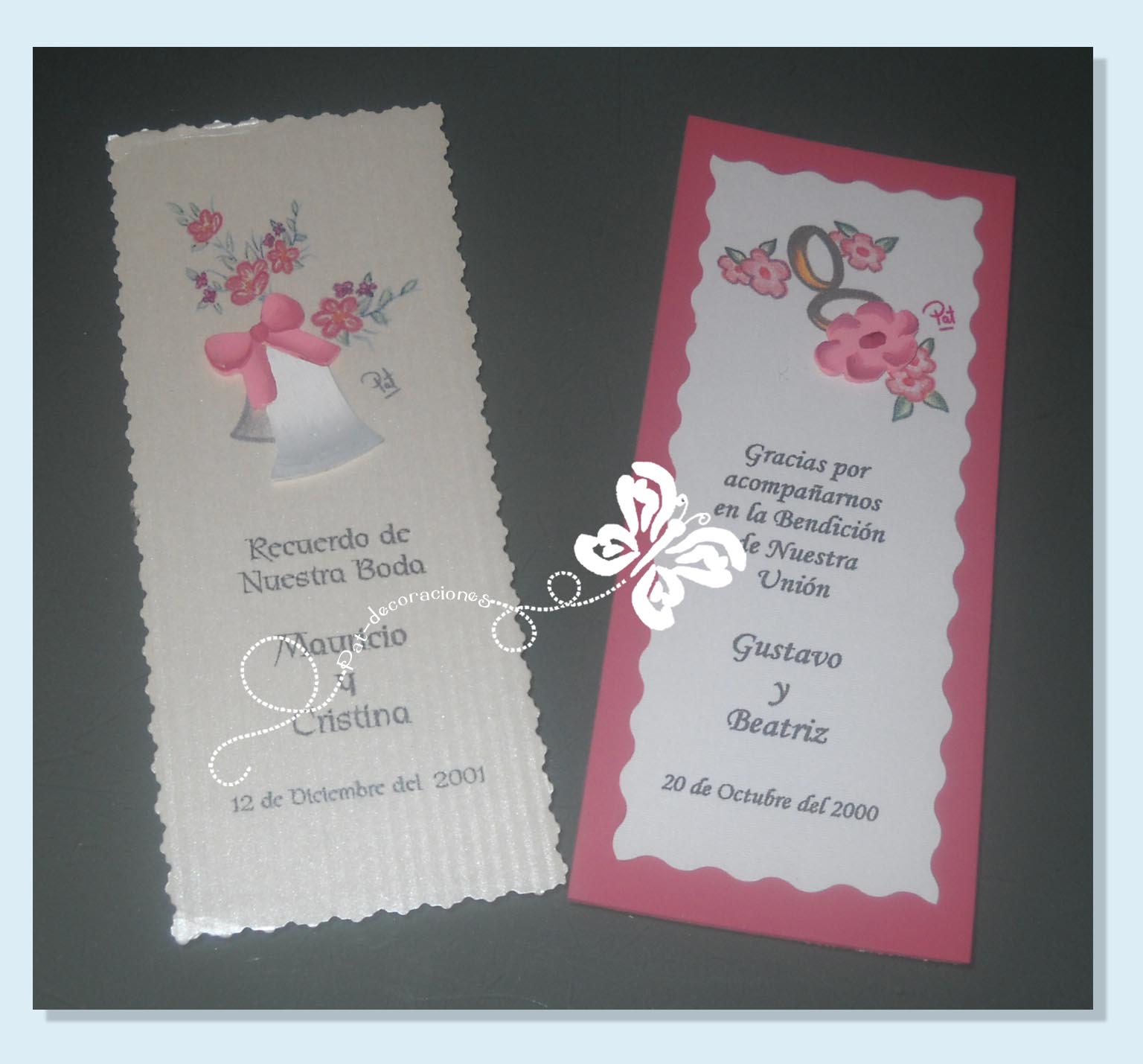 Pat-Decoraciones: Tarjetas para Boda