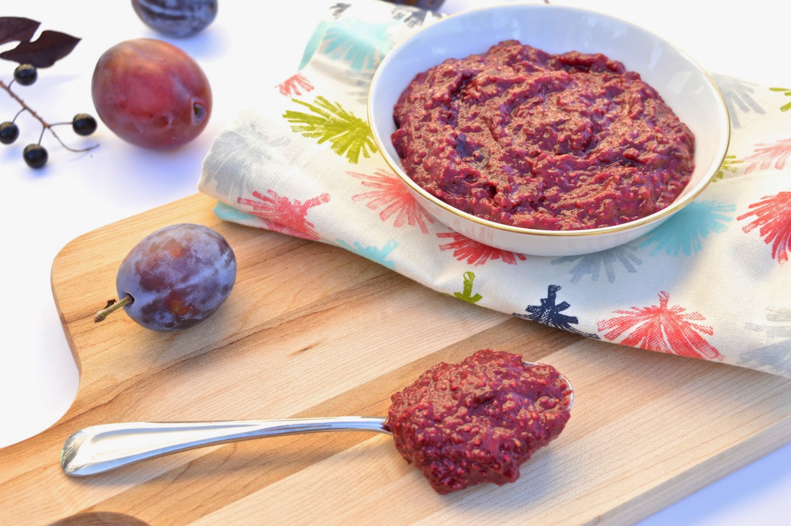 Pure and Simple Nourishment Plum and Coconut Chia Seed Jam (Paleo