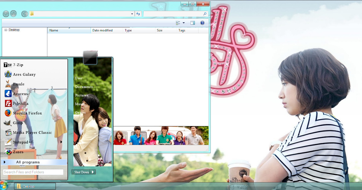 My KPOP 7 HEARTSTRINGS WINDOWS 7 THEME