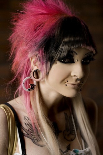 hairstyles twin black emo hair