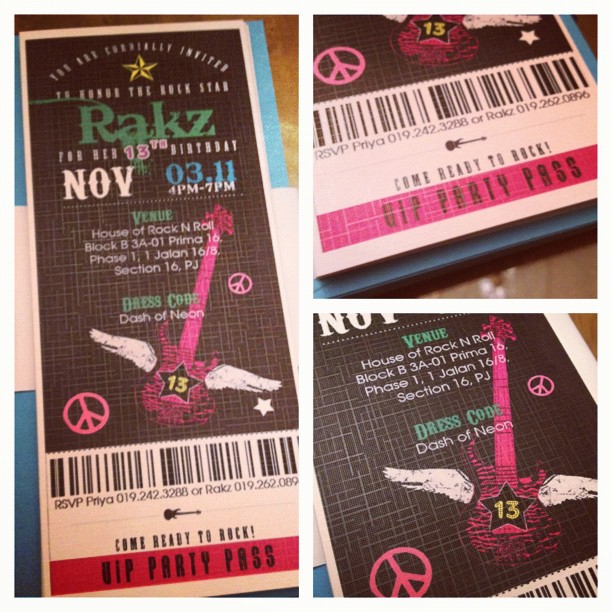 Razzle Dazzle Party Box Theme Birthday Party Neon Rockstar Party