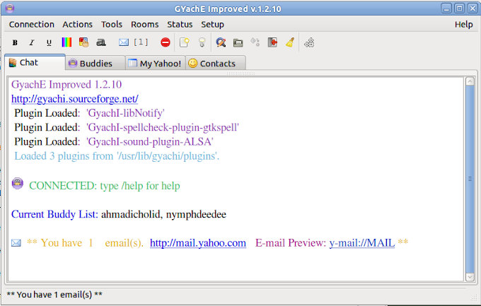 Gyachi pengganti Yahoo Messenger di Ubuntu