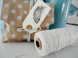 Bakers Twine 100 Yard creme/silber (ohne Deko)