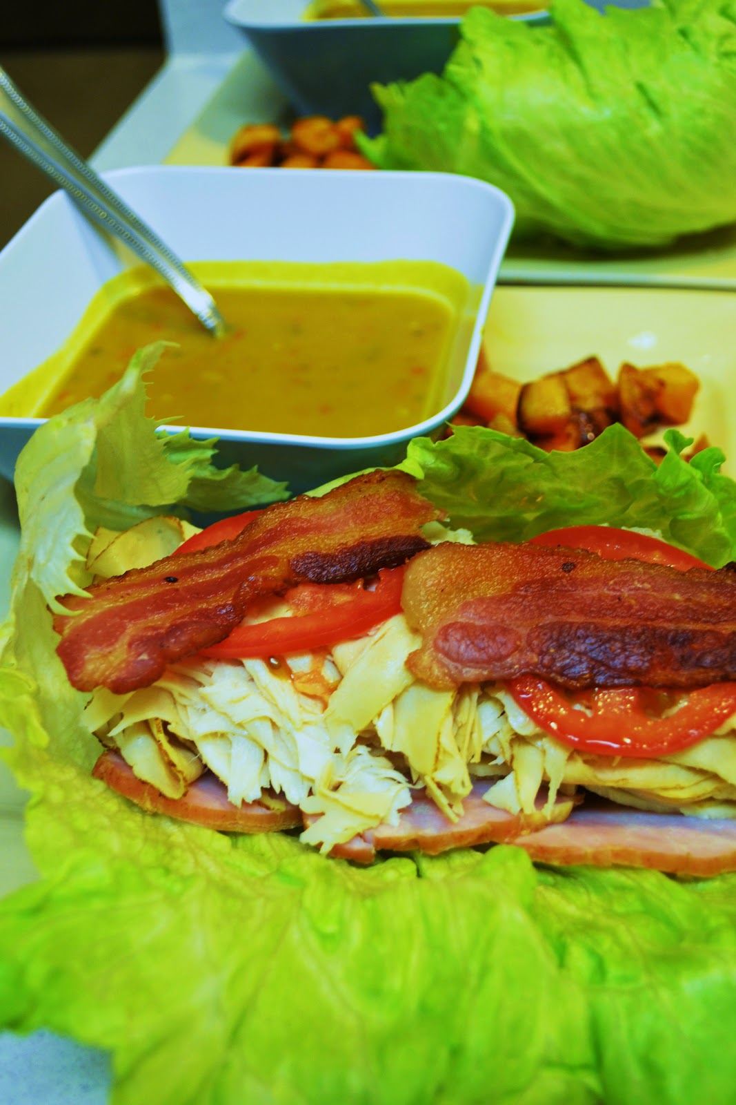 Paleo & Wine Turkey Bacon Avocado Lettuce Wraps