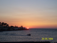 Mentari senja seberang laut Mediterranean