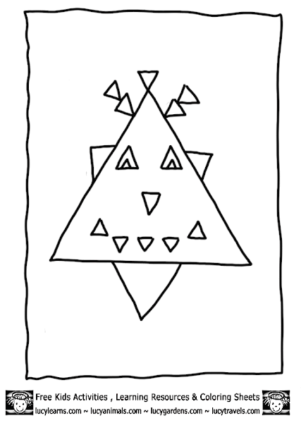 Triangle Shape Coloring Page