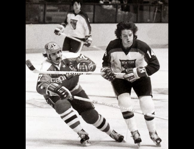 Vs. NY Rangers: Yvon Labre and Don Murdoch in 1976-77