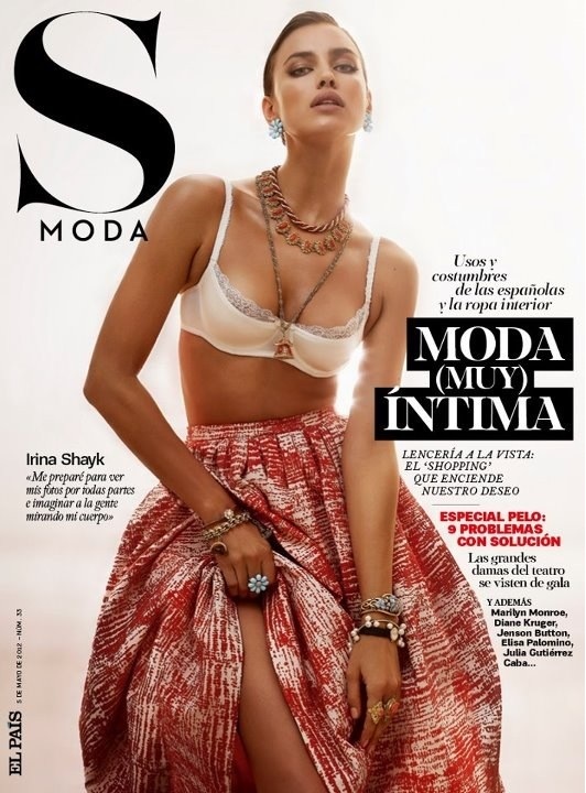 IRINA SHAYK on the cover of  S Moda Magazine May 2012